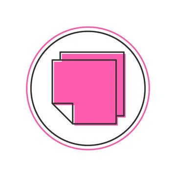 Filled outline Post note stickers icon isolated on white background. Sticky t Stock Illustration