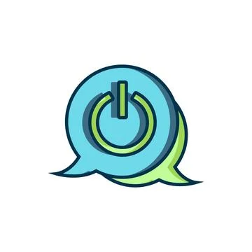 Filled outline Power button icon isolated on white background. Start sign. .. Stock Illustration