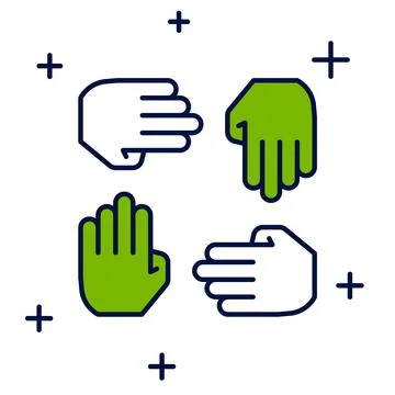 Filled outline Project team base icon isolated on white background. Business Stock Illustration
