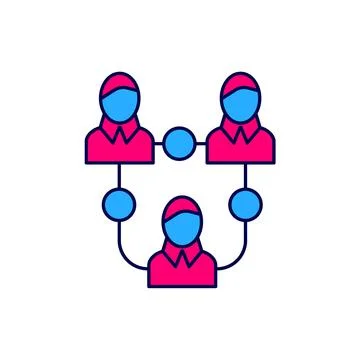 Filled outline Project team base icon isolated on white background. Business  イラスト素材