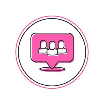 Filled outline Project team base icon isolated on white background. Business  스톡 일러스트