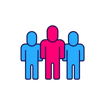 Filled outline Project team base icon isolated on white background. Business Stock Illustration