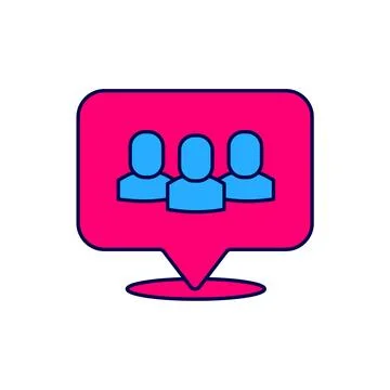 Filled outline Project team base icon isolated on white background. Business Stock Illustration