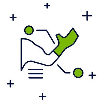 Filled outline Prosthesis hand icon isolated on white background. Futuristic Illustrazione stock