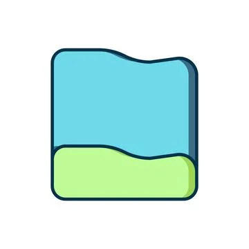 Filled outline Rectangular pillow icon isolated on white background. Cushio.. Illustrazione stock