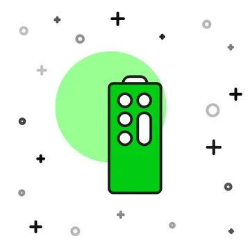 Filled outline Remote control icon isolated on white background. Vector Stock Illustration