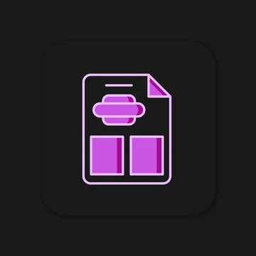 Filled outline Restaurant cafe menu icon isolated on black background. Flat.. Stock Illustration