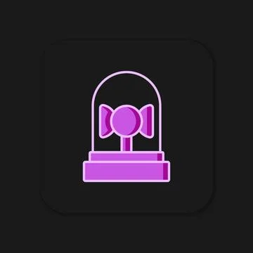 Filled outline Ringing alarm bell icon isolated on black background. Fire a.. Stock Illustration