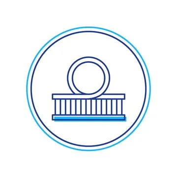 Filled outline Roller coaster icon isolated on white background. Amusement .. Illustrazione stock