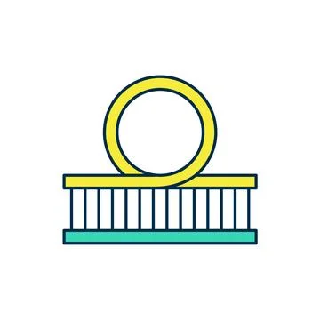 Filled outline Roller coaster icon isolated on white background. Amusement .. Stock Illustration