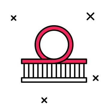 Filled outline Roller coaster icon isolated on white background. Amusement .. Stockillustratie