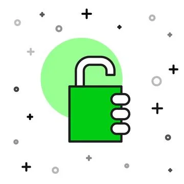 Filled outline Safe combination lock icon isolated on white background 스톡 일러스트