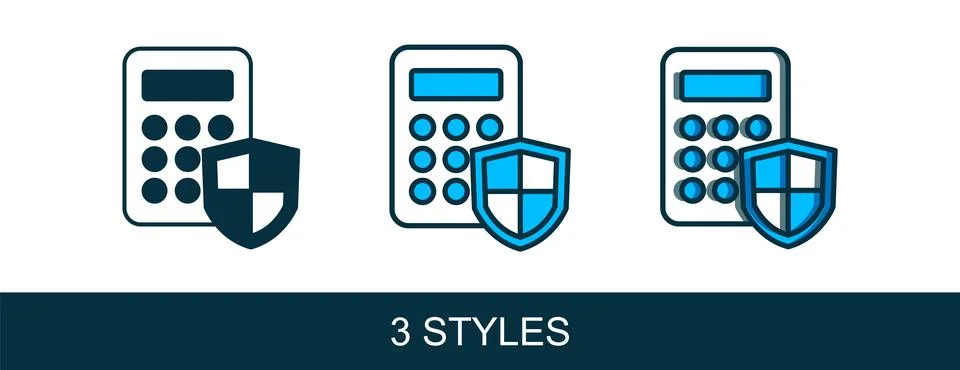 Filled outline Security system control panel with display icon isolated on .. Stock Illustration