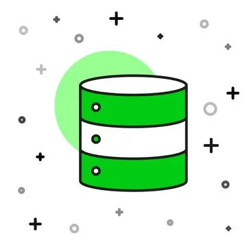 Filled outline Server, Data, Web Hosting icon isolated on white background... Stock Illustration
