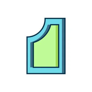Filled outline Sewing pattern icon isolated on white background. Markings f.. Stock Illustration