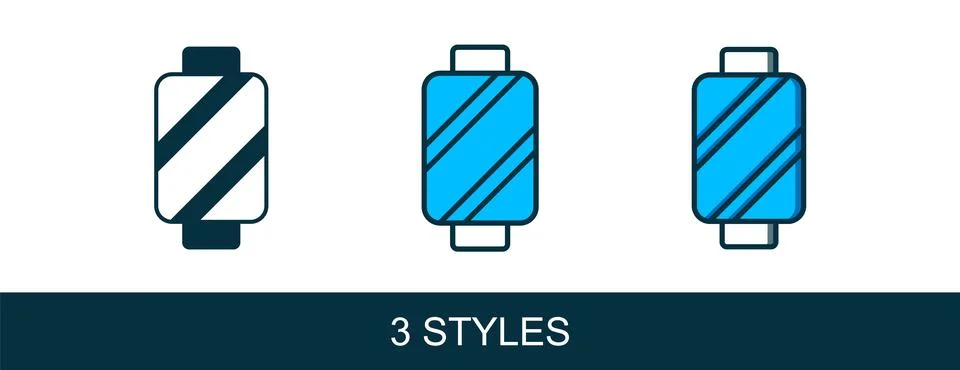 Filled outline Sewing thread on spool icon isolated on white background. Ya.. Stock Illustration
