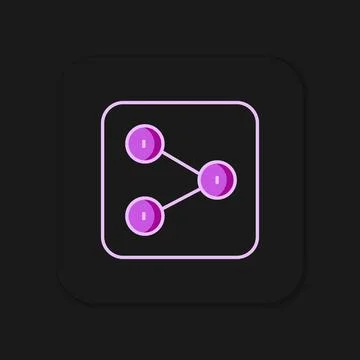 Filled outline Share icon isolated on black background. Share, sharing, com.. Stock Illustration