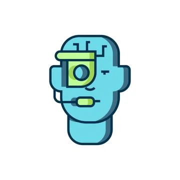 Filled outline Smart glasses mounted on spectacles icon isolated on white b.. Stock Illustration