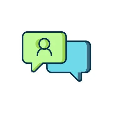 Filled outline Speech bubble chat icon isolated on white background. Messag.. Stock Illustration