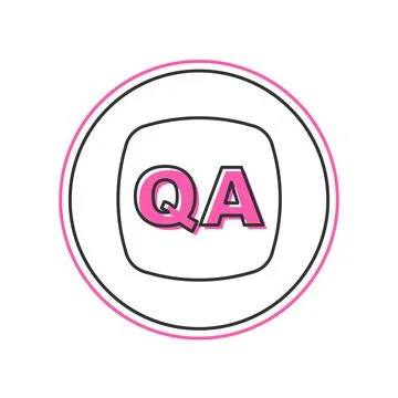 Filled outline Speech bubbles with Question and Answer icon isolated on white Stock Illustration