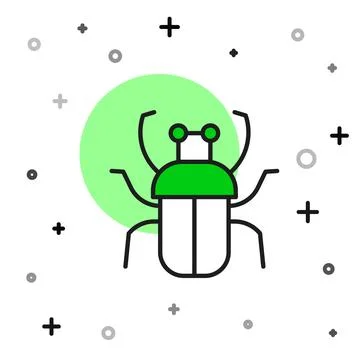 Filled outline Stink bug icon isolated on white background. Vector 스톡 일러스트