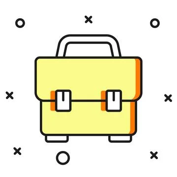 Filled outline Toolbox icon isolated on white background. Tool box sign. Fl.. Illustration