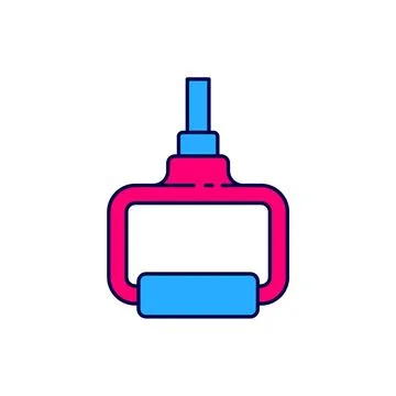 Filled outline TPX loop training equipment icon isolated on white background Stock Illustration