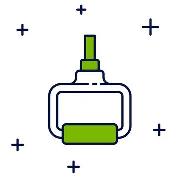 Filled outline TPX loop training equipment icon isolated on white background Stock Illustration