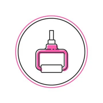 Filled outline TPX loop training equipment icon isolated on white background Stock Illustration