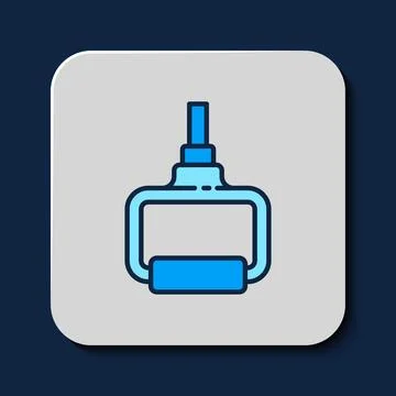 Filled outline TPX loop training equipment icon isolated on blue background Stock Illustration