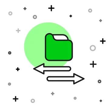 Filled outline Transfer files icon isolated on white background. Copy files.. 스톡 일러스트