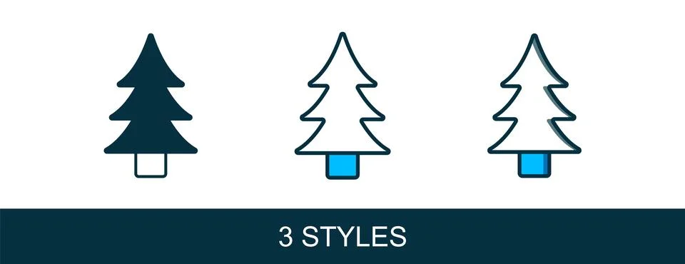 Filled outline Tree icon isolated on white background. Forest symbol.  Vector イラスト素材