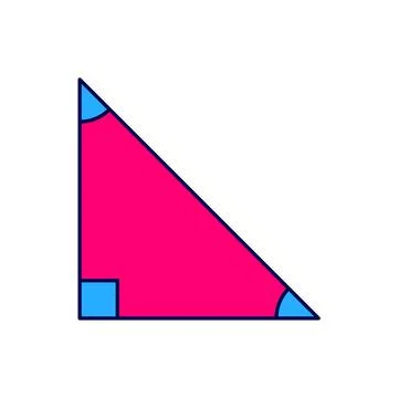 Filled outline Triangle math icon isolated on white background.  Vector Illustrazione stock