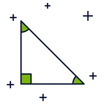 Filled outline Triangle math icon isolated on white background. Vector Stock Illustration