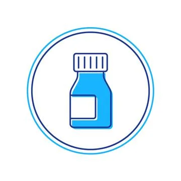 Filled outline Vitamin complex of pill capsule icon isolated on white backg.. Stock Illustration