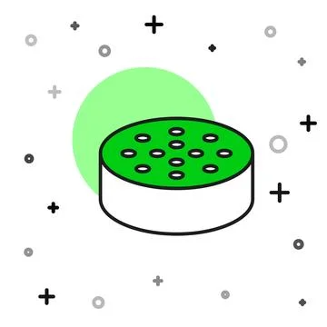 Filled outline Water sensor icon isolated on white background. Vector 스톡 일러스트