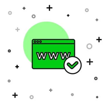 Filled outline Website template icon isolated on white background. Internet イラスト素材