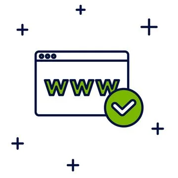 Filled outline Website template icon isolated on white background. Internet Illustrazione stock