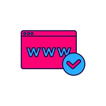 Filled outline Website template icon isolated on white background. Internet Ilustración de archivo