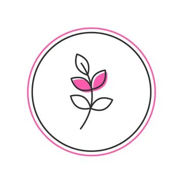 Filled outline Willow leaf icon isolated on white background. Vector Stock Illustration