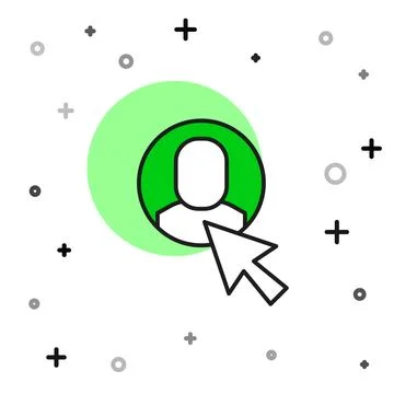 Filled outline Worker icon isolated on white background. Business avatar symbol Illustrazione stock