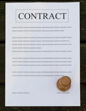 Filled paper contract Stock Photos