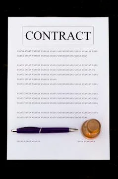 Filled paper contract Stock Photos