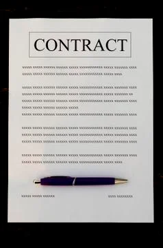 Filled paper contract Stock Photos