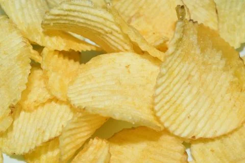 Filled plate of chips Stockfoto's