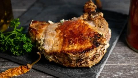 Filled Porkchop Foto stock