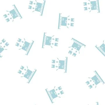 Filled product boxes packing in container glyph seamless pattern Stock Illustration