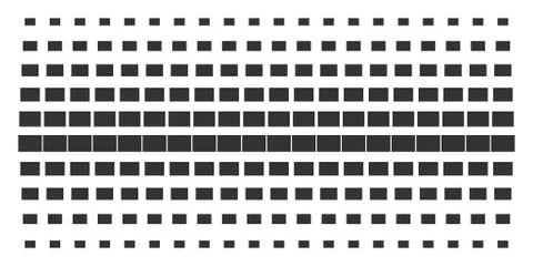 Filled Rectange Shape Halftone Effect Stock Illustration