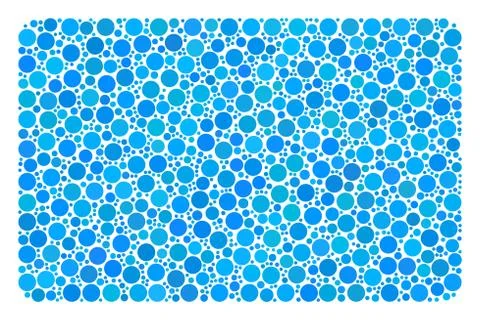 Filled Rectangle Collage of Filled Circles Illustrazione stock