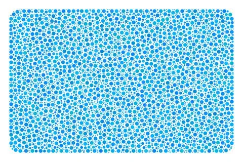 Filled Rectangle Collage of Small Circles Illustrazione stock